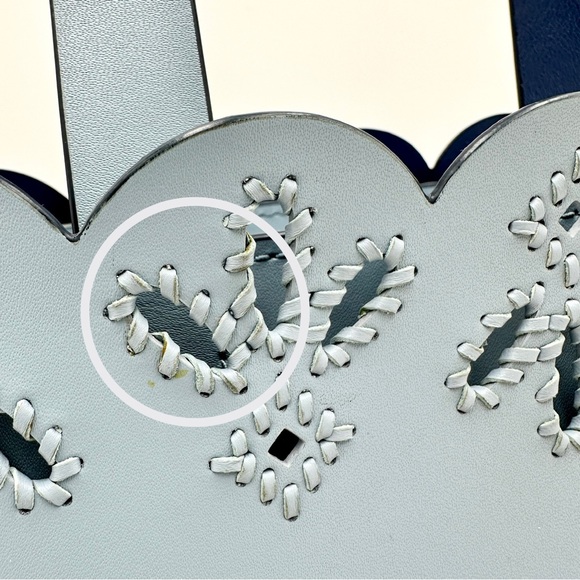 Kate Spade: Lt. Blue Magnolia Street Eyelet Satchel - Picture 4 of 15